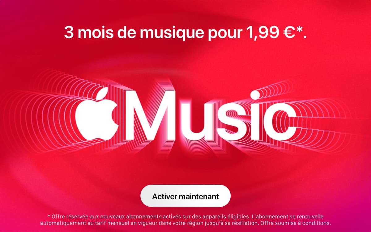 Apple Music - Offre 3 mois à 1,99 €